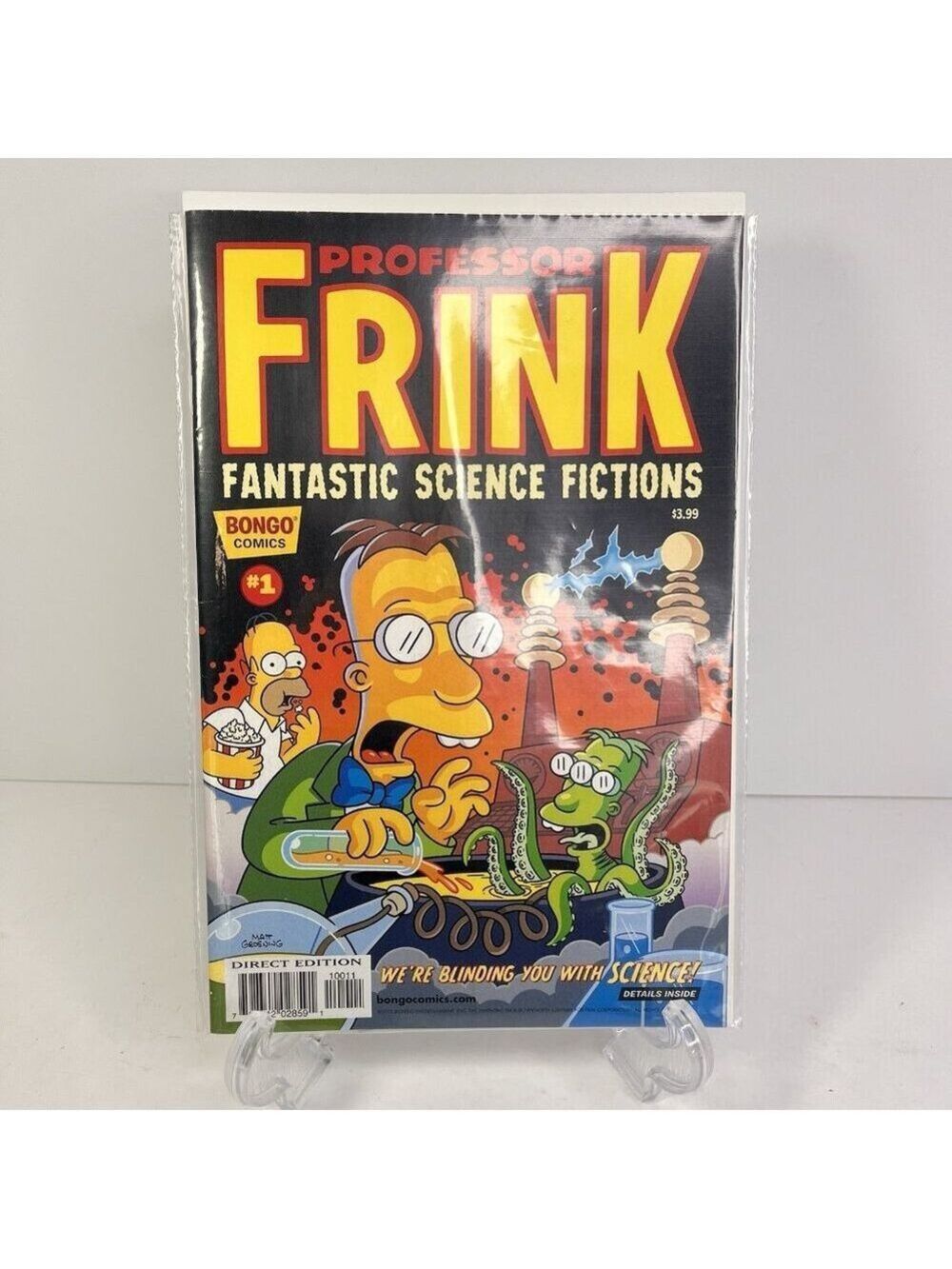 Professor Frink Fantastic Science Fictions #1 2013 Simpsons Bongo w/ 3D Glasses!